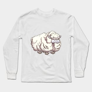 Hairy Cartoon Sheep Long Sleeve T-Shirt